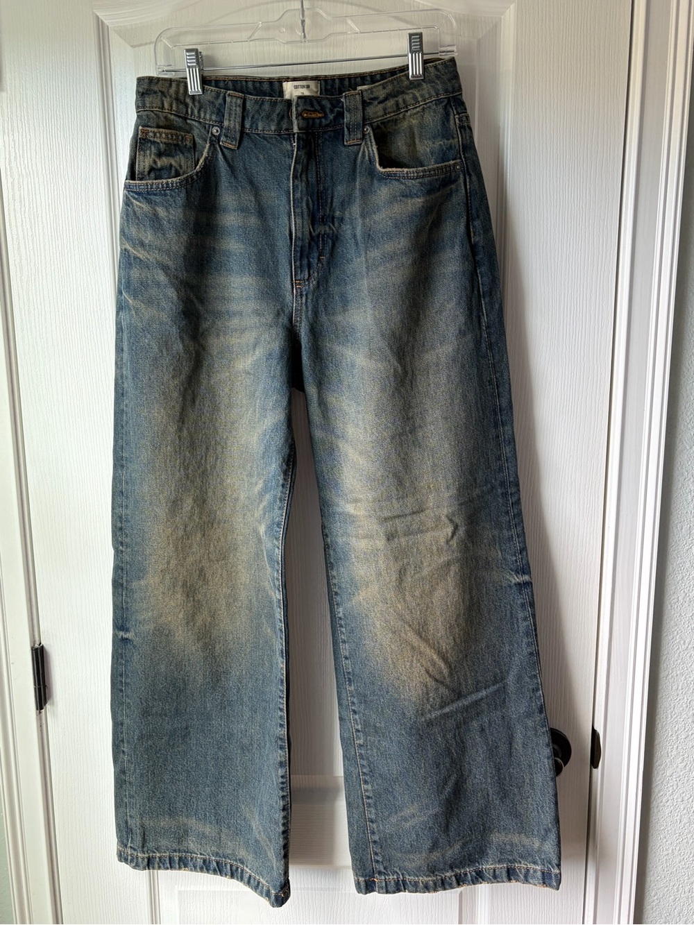 Cotton On Women’s Low Super Baggy Relaxed Wide-Leg  Blue Jeans Size 28 | 6 COT1